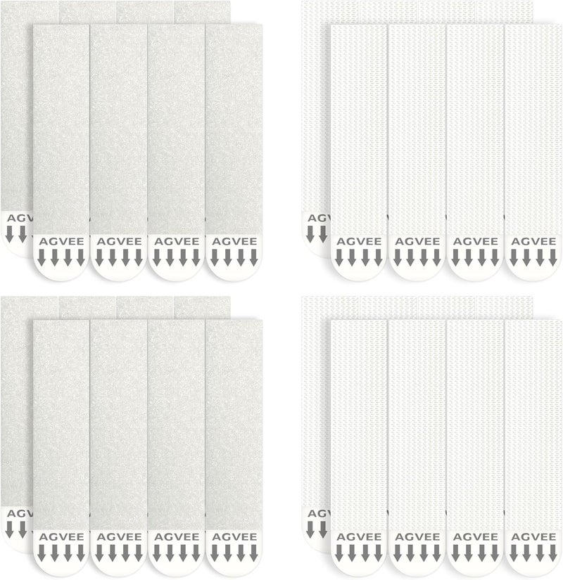 AGVEE 24 Pairs Heavy Duty Picture Hanging Strips, Damage Free Removable Hooks & Loops with Adhesive, Sticky Poster Photo Frame Hangers Kit Without Nails Tools for Wall Mount Decoration, White - Image 1